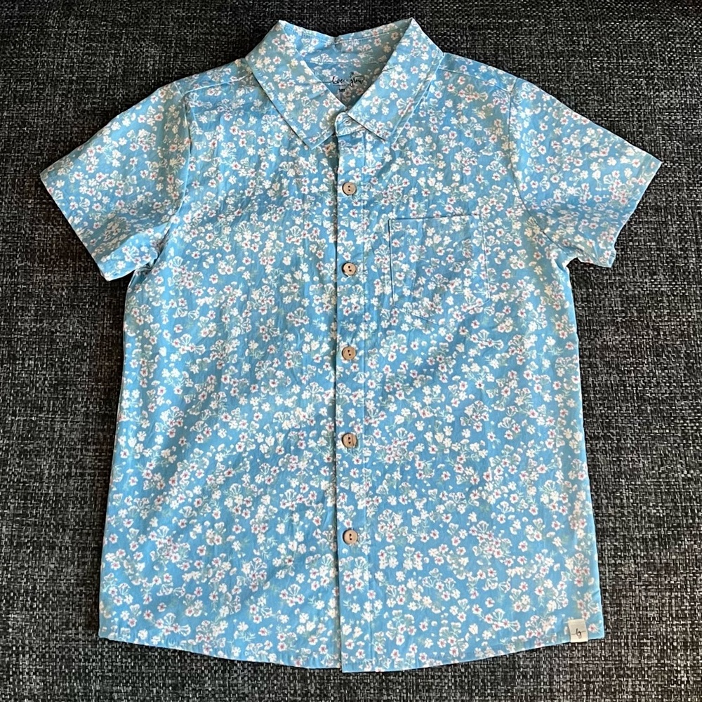 Love & Grow Boy’s American Beauty Button Up Shirt Size 10